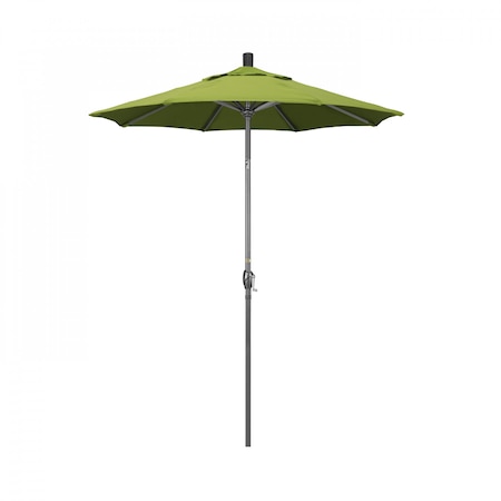 California Umbrella 6' Grey Aluminum Market Patio Umbrella, Sunbrella Macaw 194061338094